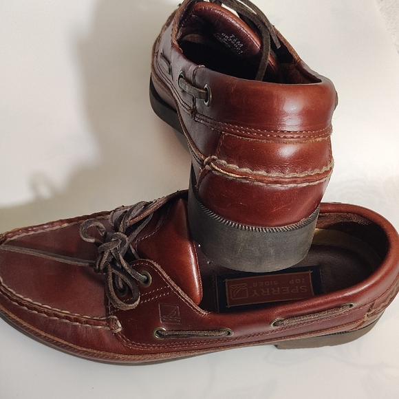 Sperry Men's Rich Brown Leather Boat Shoes - Picture 4 of 4